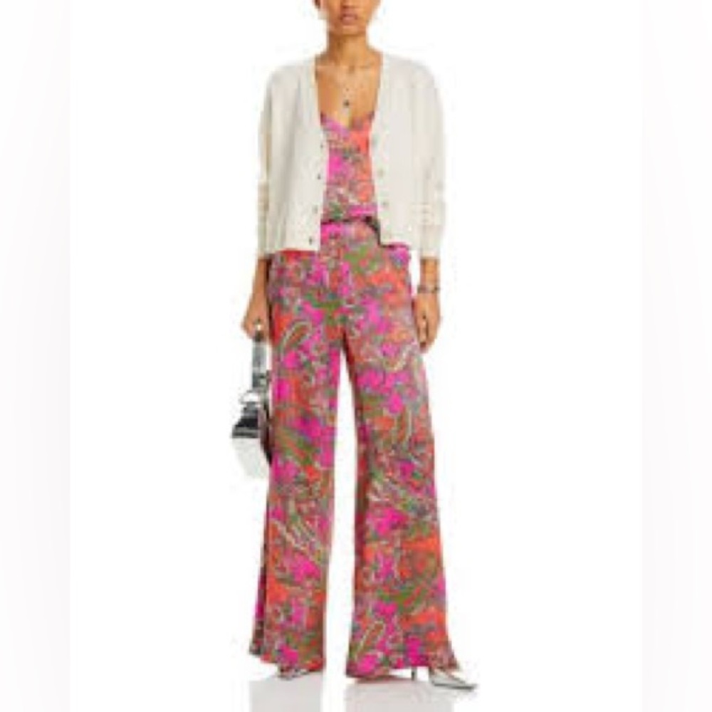 L’Agence Gavin silk paisley wide leg pants - Picture 2 of 8